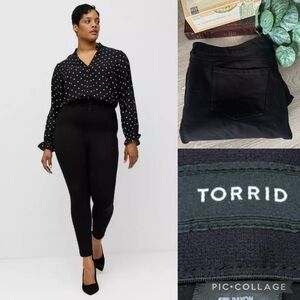 Torrid Bombshell Skinny Ponte Pant Black Sz 22